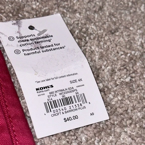 NWT Croft & Barrow Skirt. Size 4X - Picture 9 of 9